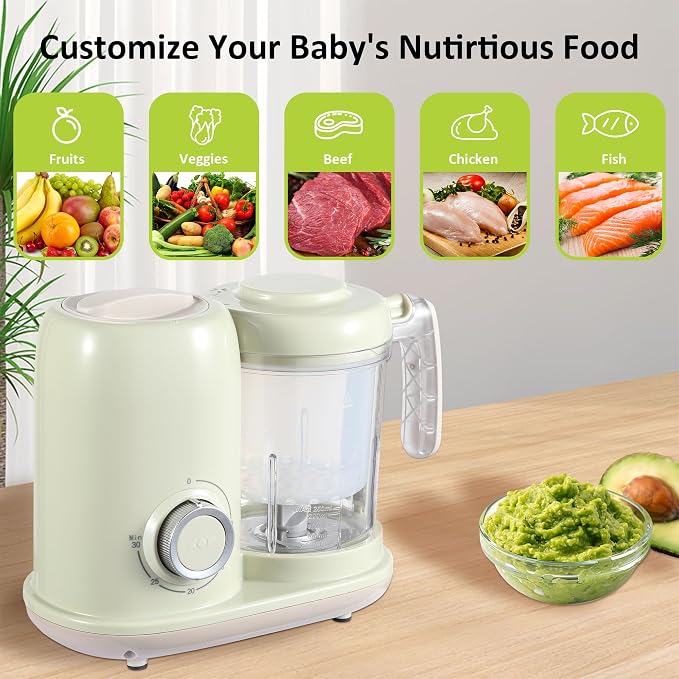 Baby Food Maker, 4 in 1 Baby Food Processor and Steamer, Puree Blender - Image 3