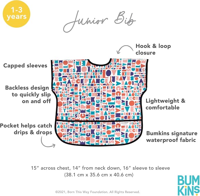 Bumkins Bibs - Toddler Bibs, Waterproof, Large - Image 5