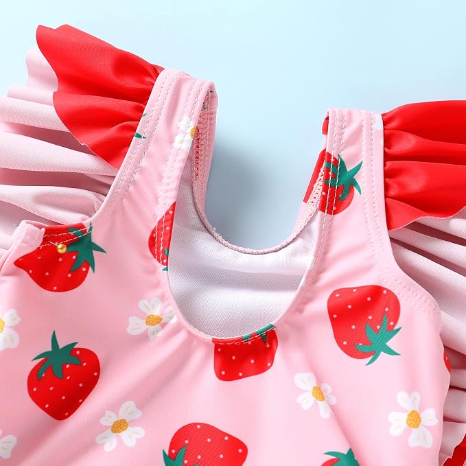 Newborn Baby Girl Ruffle Swimsuit Infant Toddler One Piece Floral Bikini Beach - Image 6