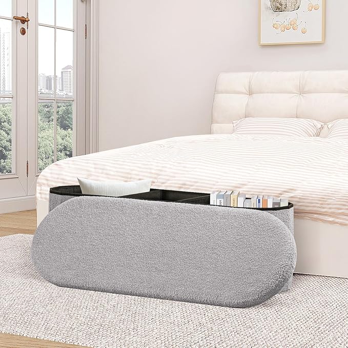 B FSOBEIIALEO Ottoman with Storage - Image 2