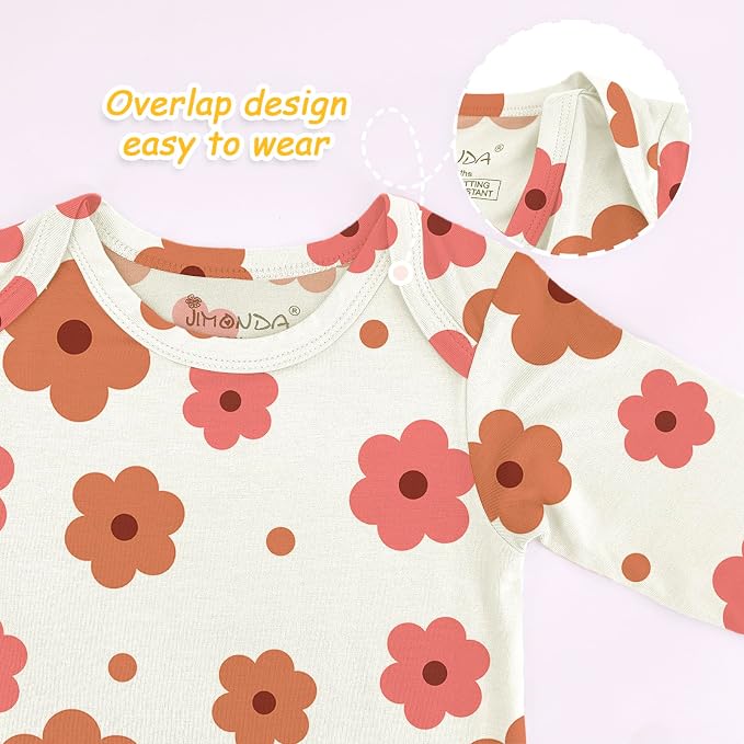 Jimonda Bamboo Baby Bodysuit Long Sleeve Infant Romper Soft Boy Girl Unisex - Image 6