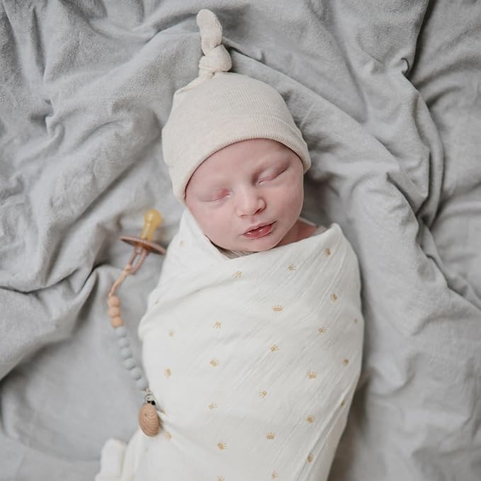 mushie Muslin Baby Swaddle Blanket | 100% Organic Cotton - Image 3