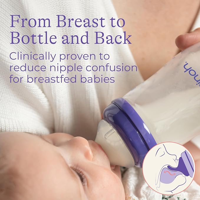 Lansinoh NaturalWave Fast Flow Nipples + 8 oz Anti-Colic Baby Bottles - Image 6