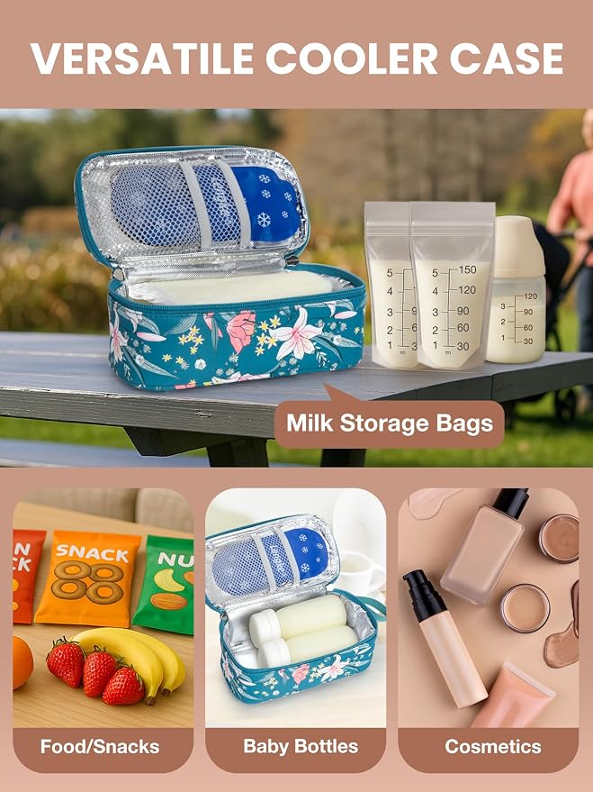 Breast Milk Cooler Travel Bag, Real-Time Temperature Display, Holds 4-6 - Image 6