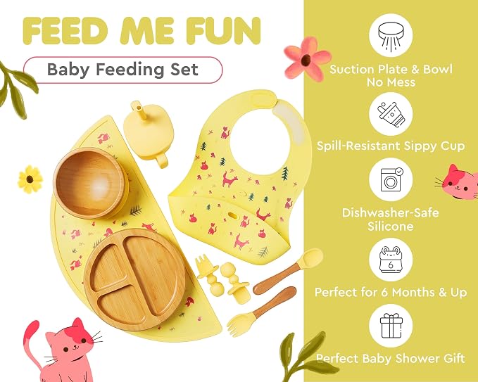 Bamboo Baby Feeding Set for Infants & Toddlers - Image 4