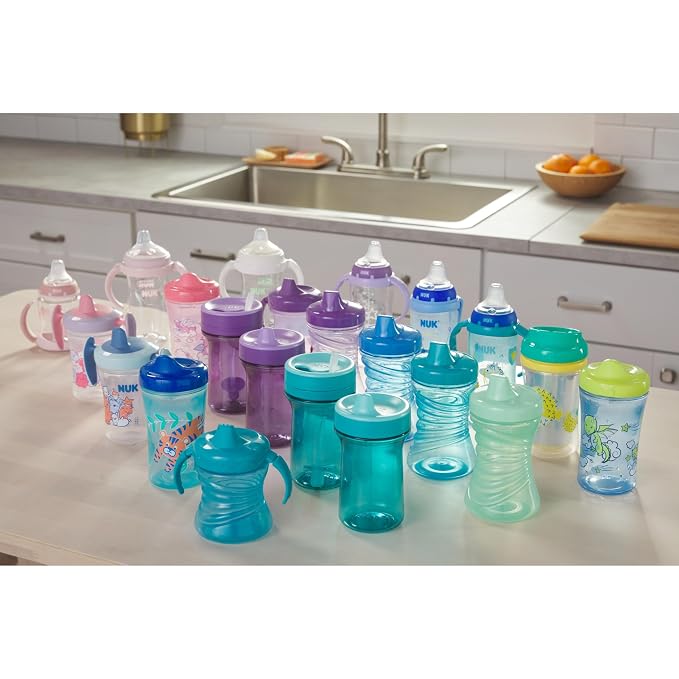 NUK Learner Cup, 10 oz, 2 Pack, 8+ Months – BPA Free, Spill Proof Sippy Cup - Image 6