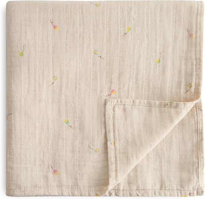 mushie Muslin Baby Swaddle Blanket | 100% Organic Cotton by mushie