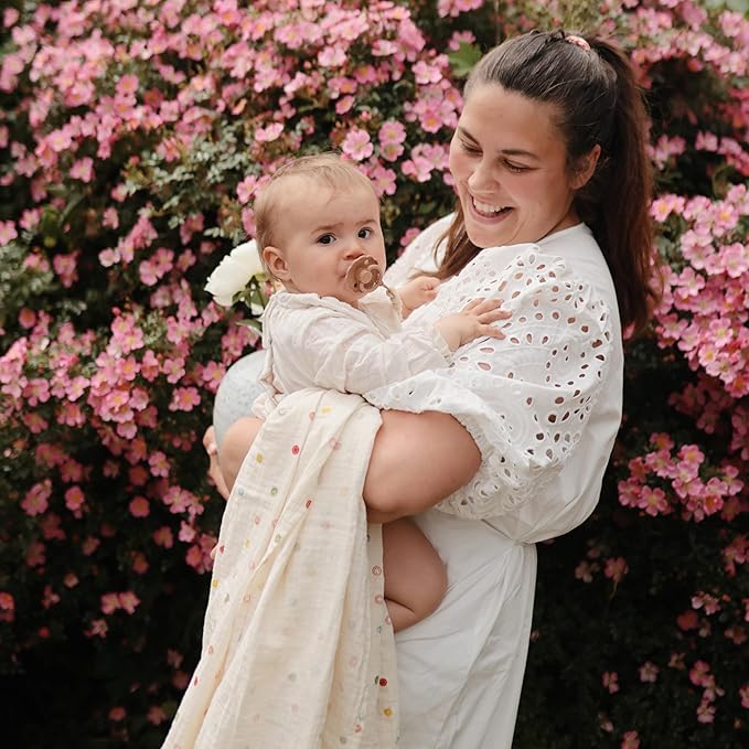 mushie Muslin Baby Swaddle Blanket | 100% Organic Cotton - Image 4