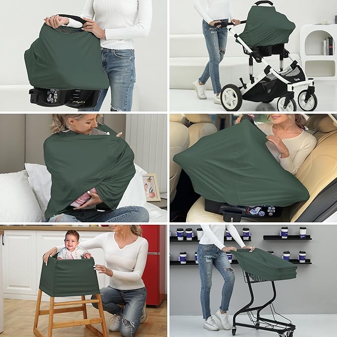 Breathable Car Seat Cover for Babies – Multi-Purpose Soft Rayon Nursing Cover - Image 7