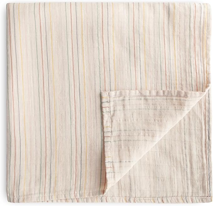 mushie Muslin Baby Swaddle Blanket | 100% Organic Cotton by mushie