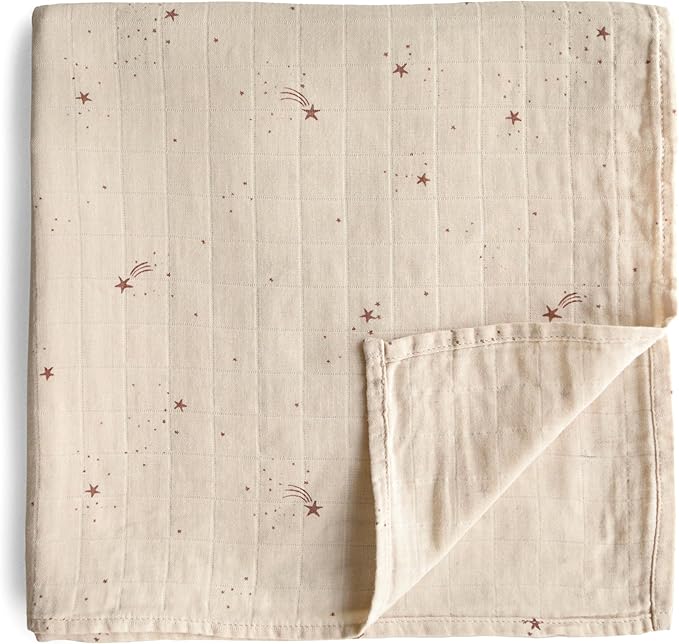mushie Muslin Baby Swaddle Blanket | 100% Organic Cotton by mushie