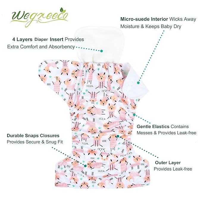 wegreeco Cloth Diapers 6 Pack - Image 2