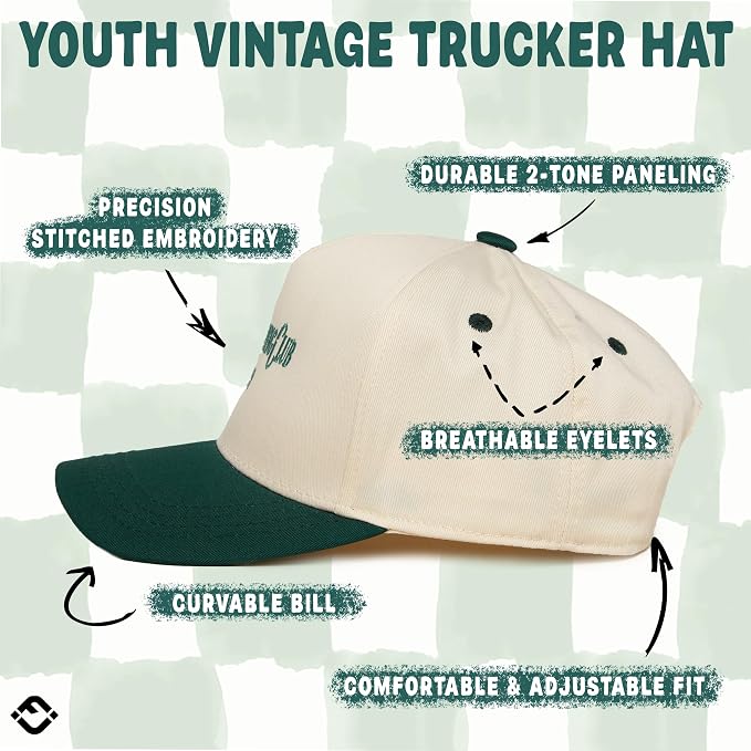 Funky Junque Premium Kids Trucker Hat Vintage Snapback Baseball Cap - Image 4