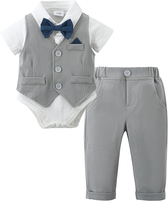DISAUR Baby Boy Clothes Toddler Boy Outfits 4PCS Gentleman Dress by DISAUR