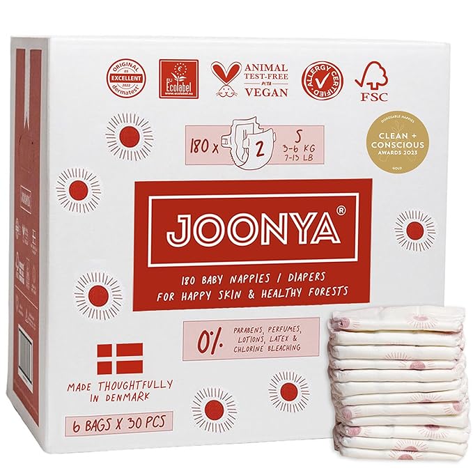 Joonya Baby Diapers, Size 2 S by Joonya