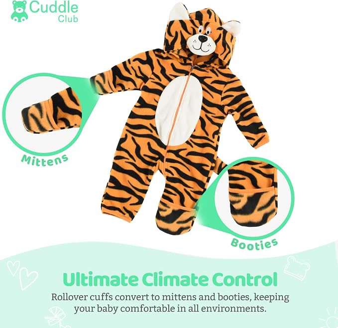 Cuddle Club Fleece Baby Bunting Bodysuit - Image 3