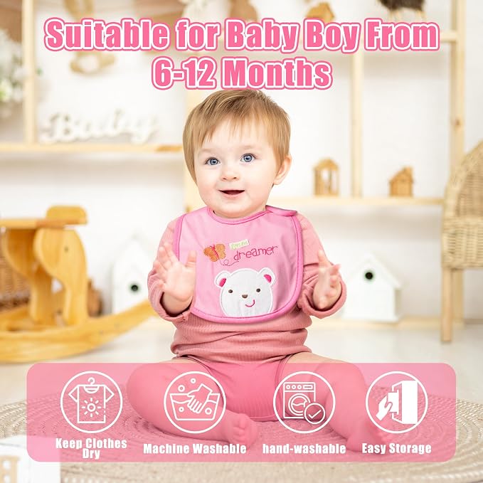 Cotton Waterproof Baby Bibs - Image 5