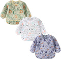 3 Pack Long Sleeve Bib, Baby Smock by ElecMotive