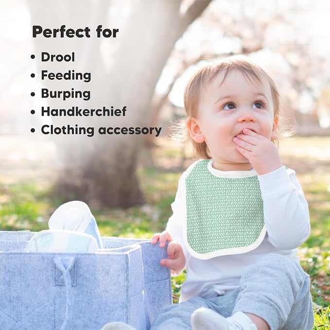 8-Pack Organic Baby Bibs for Boys, Girls - Image 7