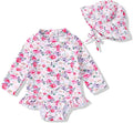 Infant Baby Girl Swimsuit One-Piece Long Sleeve Rash Guard by YOUNGERTREE