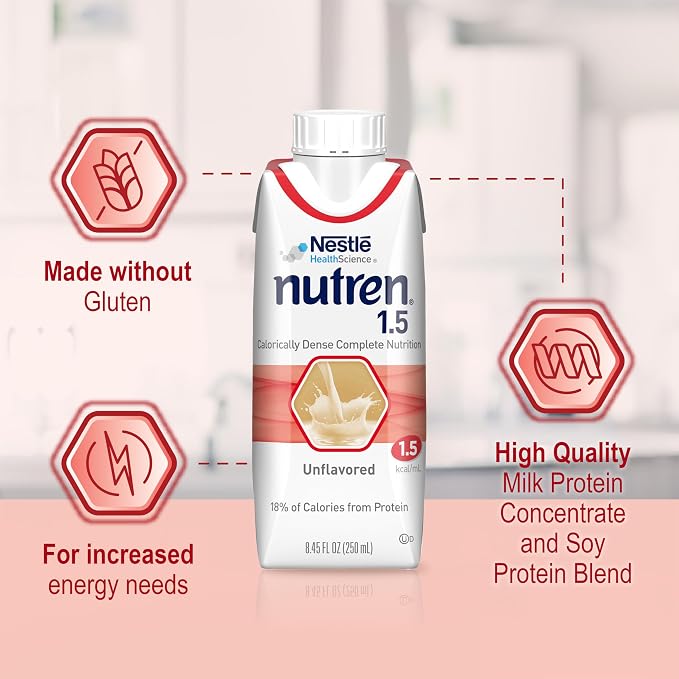 Nestle Nutren 1.5 Tube Feeding Formula Unflavored 250 mL Carton 24 Ct - Image 5