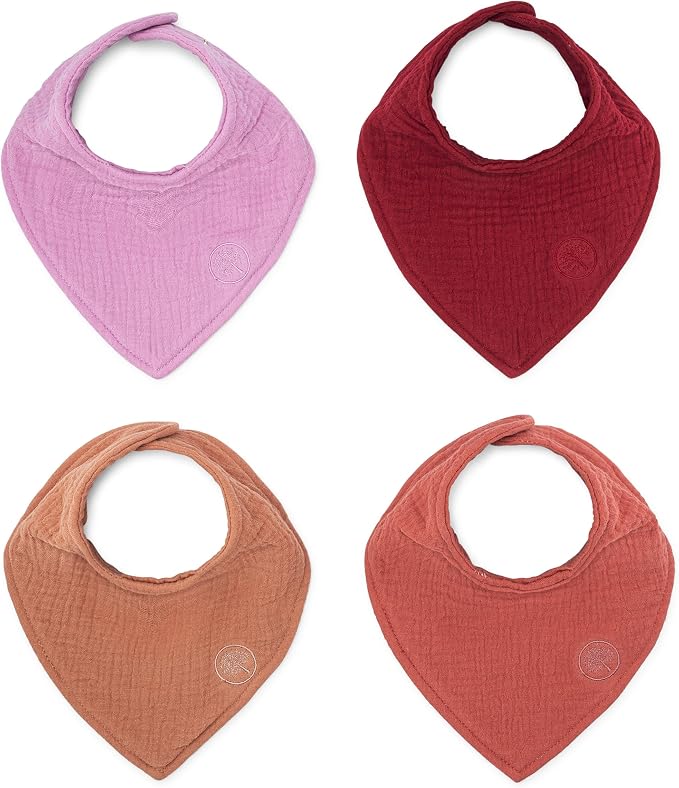 Parker Baby Muslin Bandana Drool Bibs | 100% Soft Muslin Cotton, Absorbent & by ParkerBabyCo