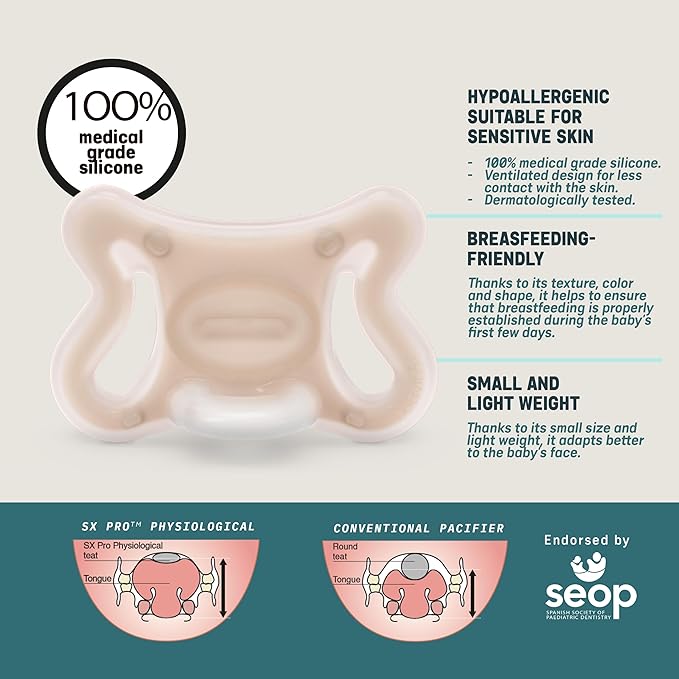 Suavinex Zero Zero Silicone Baby Pacifier w/SX Pro Physiological Pacifier Nipple - Image 5