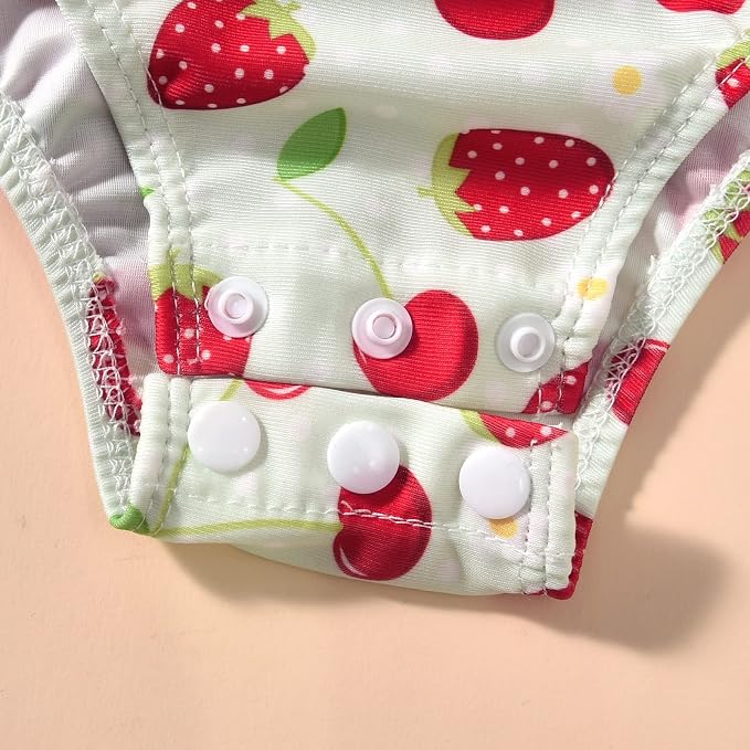 Toddler Girl Baby Ruffles Mermaid Fish Scale Swimsuit One Piece Swimwear - Image 6
