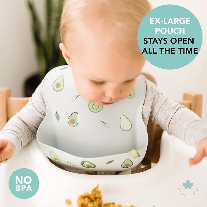 Loulou Lollipop Soft, Waterproof Silicone Feeding Bib - Image 4