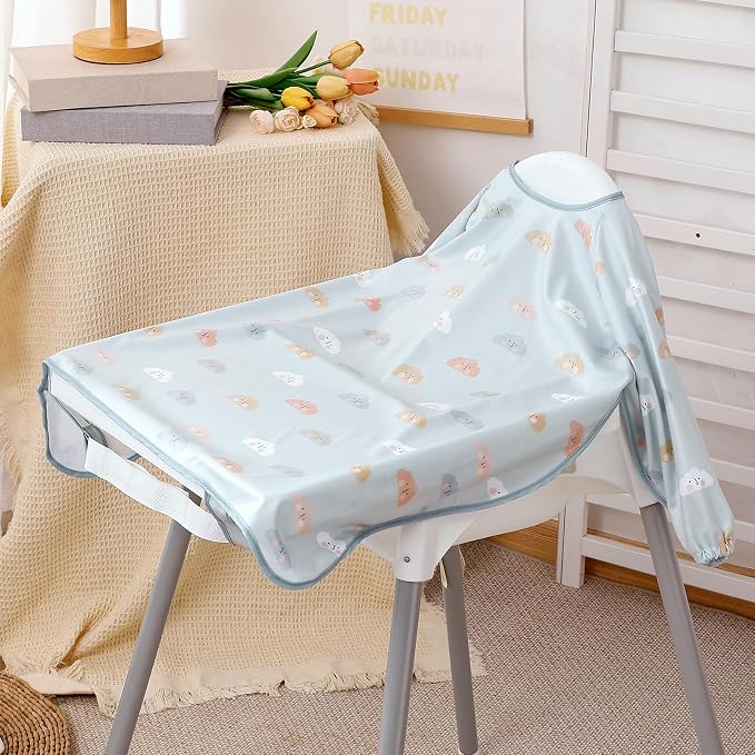 Happy Flute Long Sleeve Baby Bib-Mess Proof Baby Feeding Bibs - Image 6
