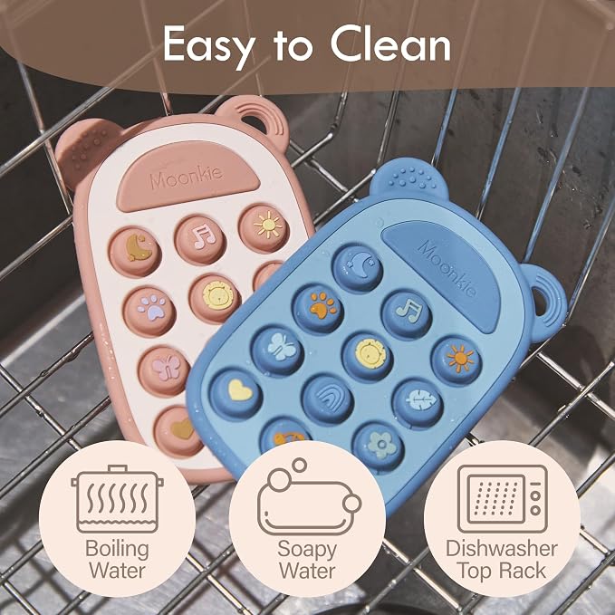Moonkie Silicone Press Phone Teething Toy - Image 8
