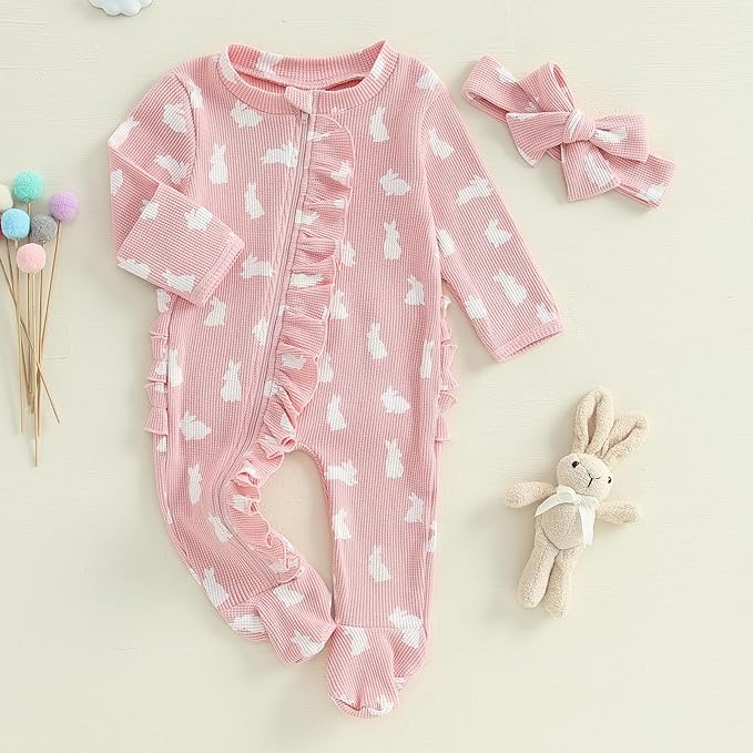CIYCUIT Baby Girls Cactus Footies Newborn Zip Up Onesie Romper - Image 6