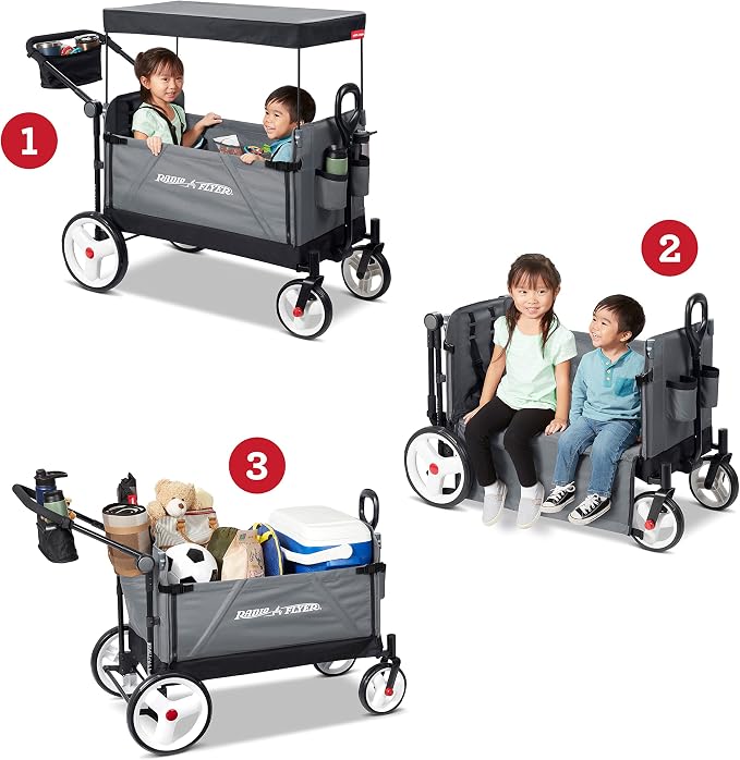Stroller Wagon for Kids, Baby Stroller, Utility Cart, Rolling Cart, Radio Flyer - Image 4
