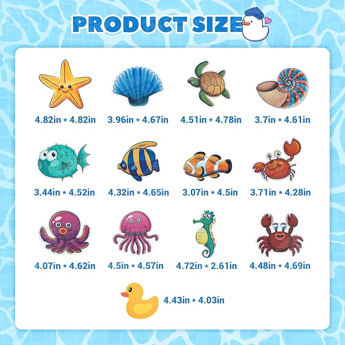 UNEEDE Kids Bathtub Mat with 24PCS Non Slip Bathtub Stickers, Non Slip Shower - Image 3
