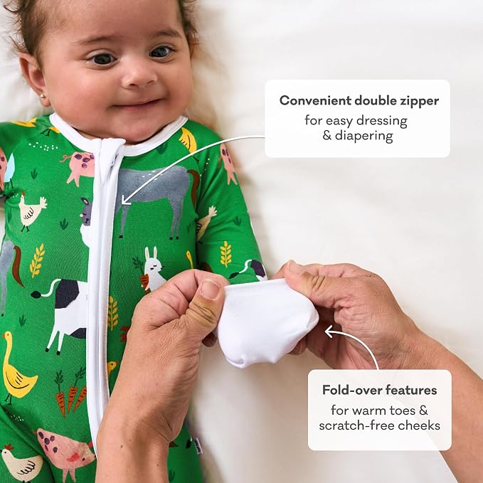 Little Sleepies Pajamas for Baby Boys & Girls, Viscose from Bamboo Baby Pajamas - Image 4