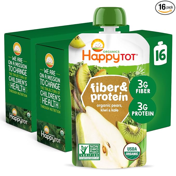 Happy Tot Organics Stage 4 Baby Food Pouches, Gluten Free, Vegan Snack by HappyTot