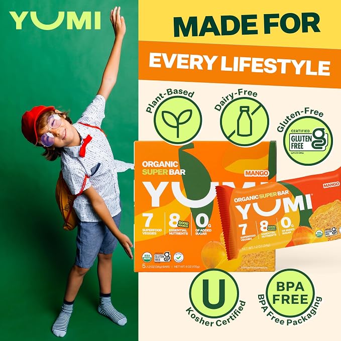 YUMI Organic Breakfast Superbar, Gluten-Free, No Added Sugar, 7+ Vegetables - Image 5