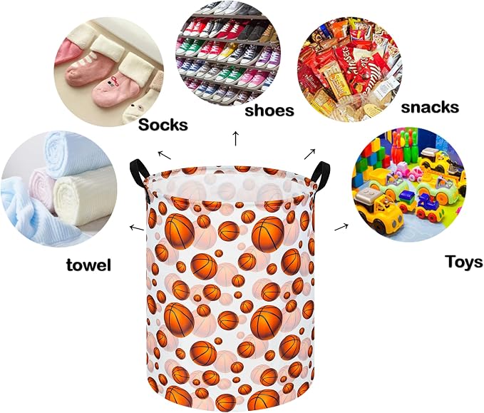 Round Laundry Hamper Storage Basket Laundry Organizer Hamper Storage Bins - Image 6