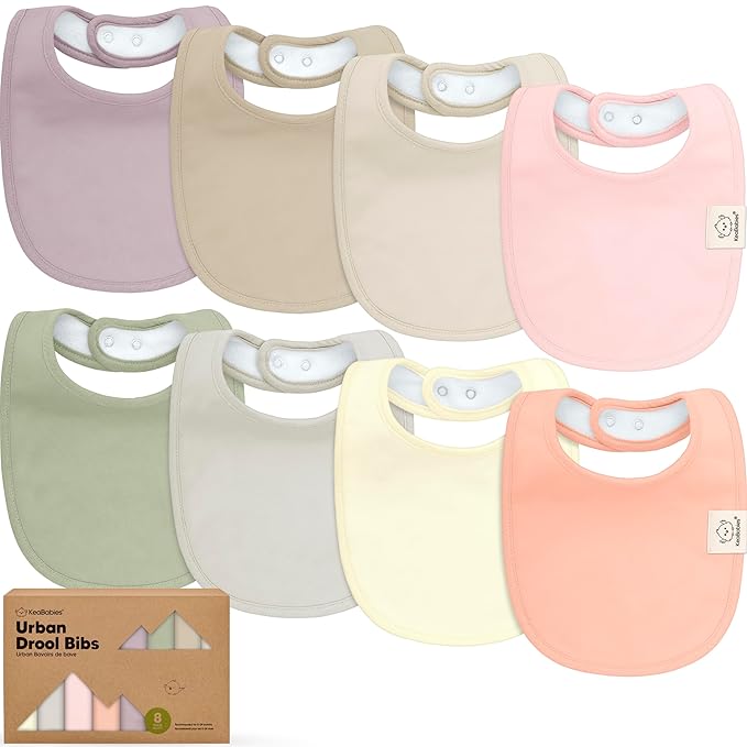 8-Pack Organic Baby Bibs for Boys, Girls by KeaBabies