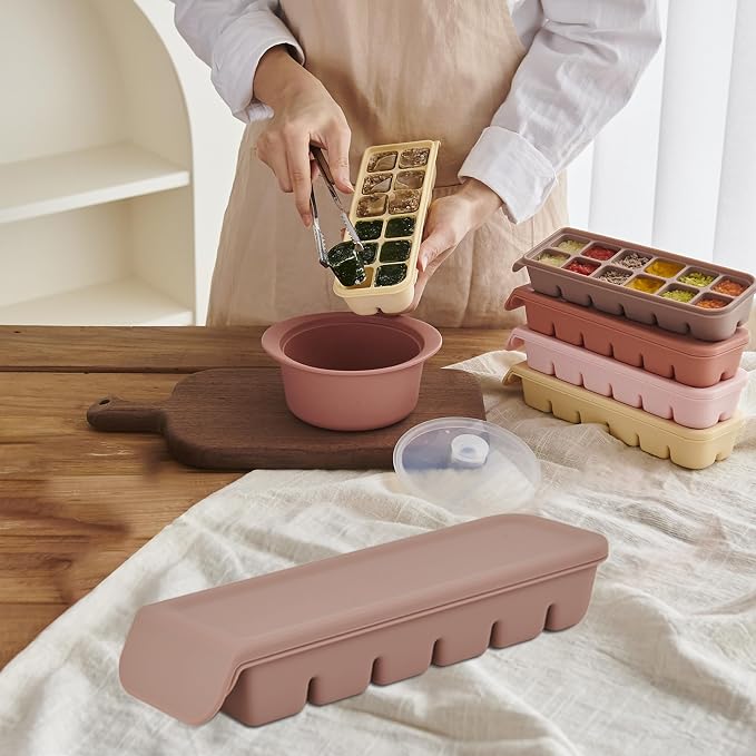 Silicone Freezer Trays with Lid, 2ea 0.7oz 12 Cube-Leak Proof Silicone Freezer - Image 7