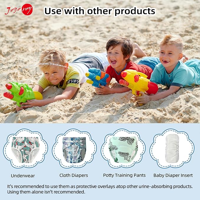 Joyo roy Plastic Underwear for Toddlers Cloth Diaper Cover Rubber Pants for - Image 4