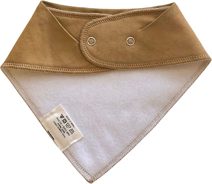 Denver James Bandana Feeding Drool Baby Bib I Soft Organic Cotton I Fleece Back - Image 2
