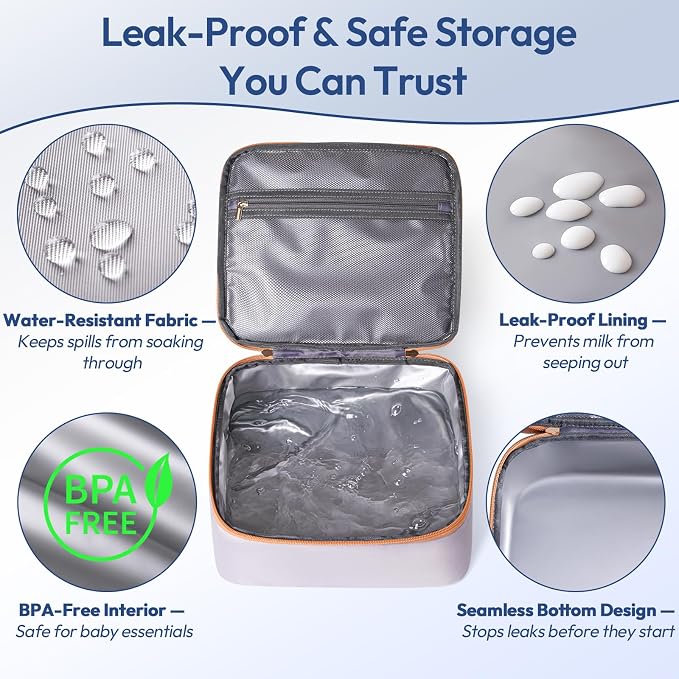 NCVI Breast Pump Bag for Spectra S1/S2, Breast Milk Cooler Travel Bag - Image 6