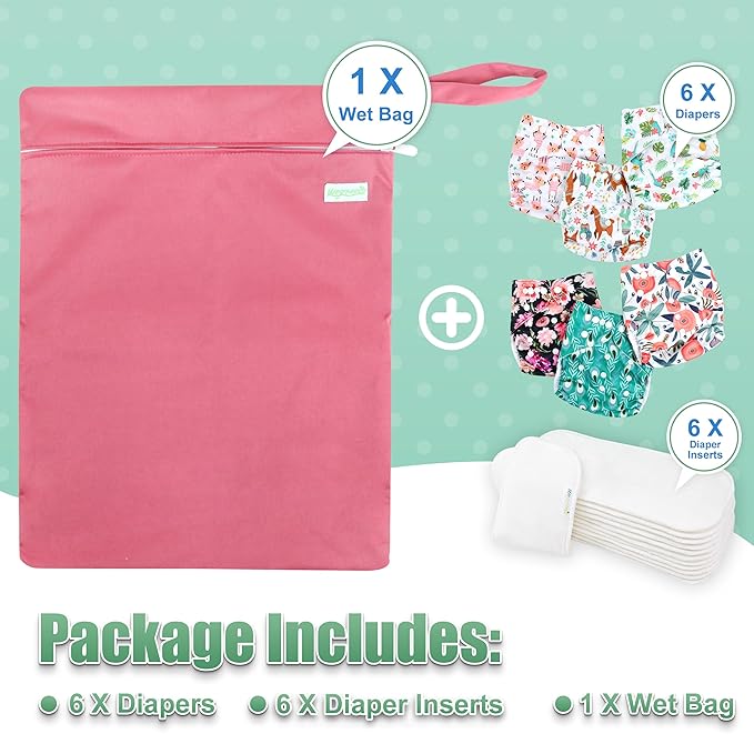 wegreeco Cloth Diapers 6 Pack - Image 7