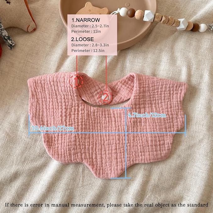 EllieHouse Baby Bibs for Girls Boys 10Pack Muslin Drool Teeth Drooling Teething - Image 3