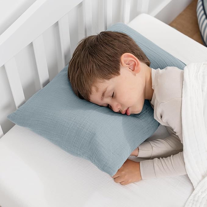 Comfy Cubs Toddler Pillow with Muslin Pillowcase, 13 x 18 in, 2 Pack - Image 2