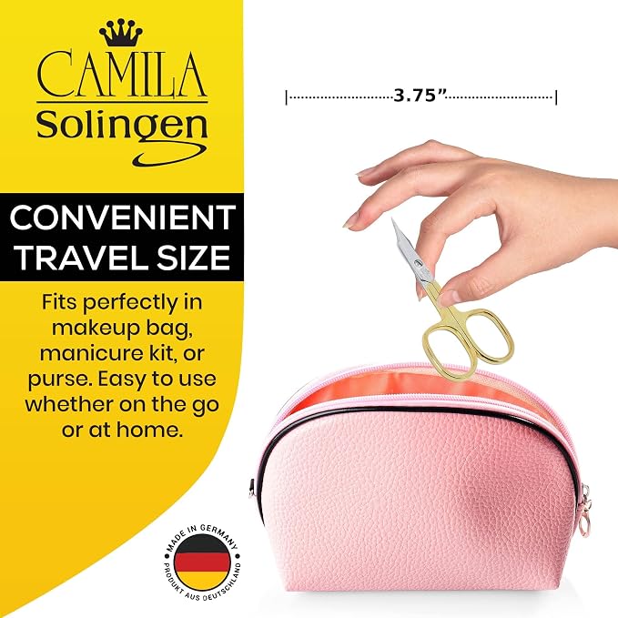 CS03 Professional Nail Cuticle Scissors, Hypoallergenic Gold Plated Sharp - Image 3