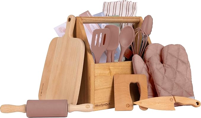 WeeSprout Little Chef Kids Cooking & Baking Set, 14 Piece Cooking Set by WeeSprout