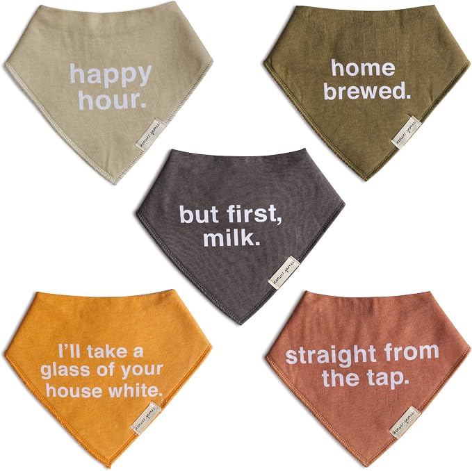 Denver James Bandana Feeding Drool Baby Bib I Soft Organic Cotton I Fleece Back by DenverJames