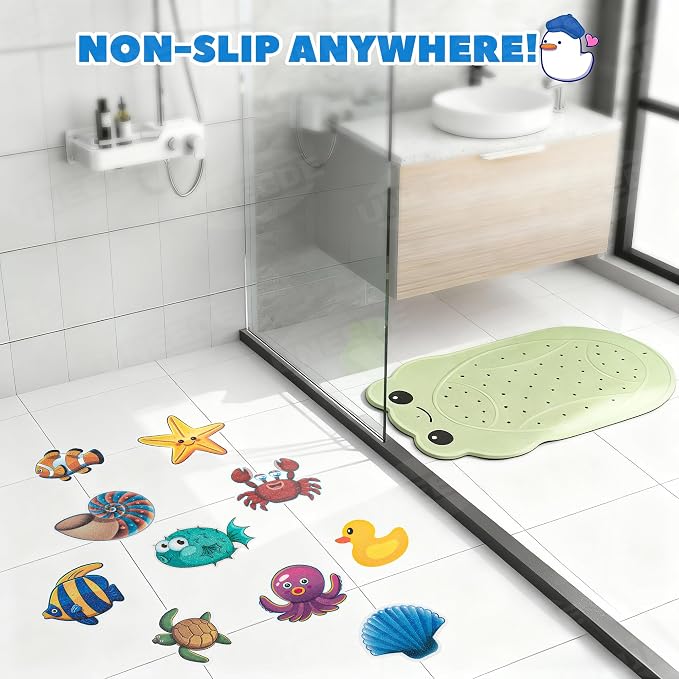 UNEEDE Kids Bathtub Mat with 24PCS Non Slip Bathtub Stickers, Non Slip Shower - Image 6